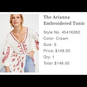 Free People Tunic. Never worn, perfect condition! Flowy peplum top, kimono